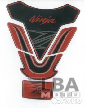 Наклейка на бак для Kawasaki Ninja Z Красно-Черная