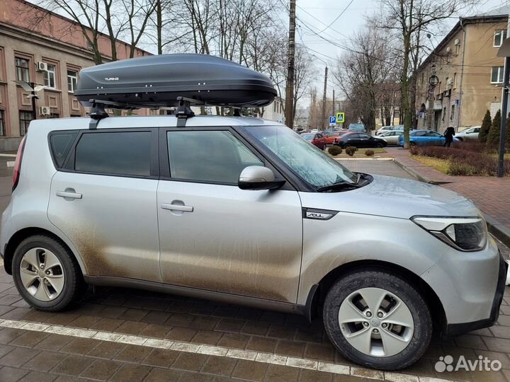 Автобокс Turino-1 410 литров черный на Kia Soul