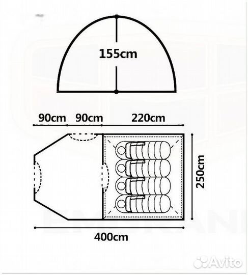 Туристическая палатка.Новая