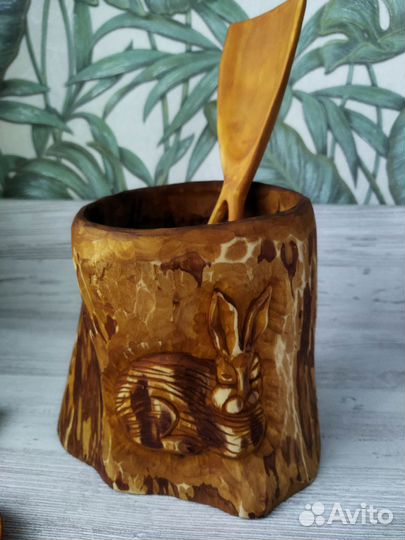 Посуда из дерева ручной работы для кухни