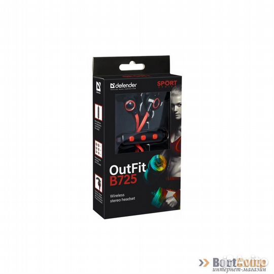 Беспроводная гарнитура Defender OutFit B725 чёрный