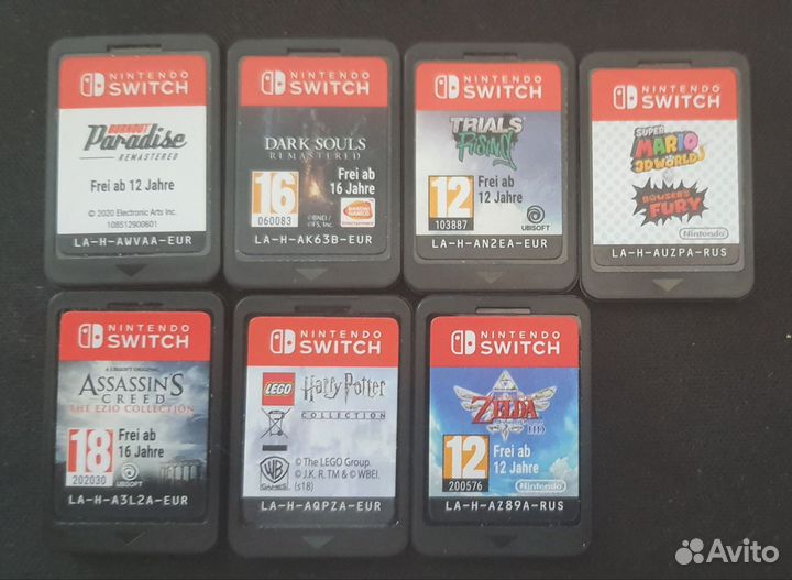 Игры для nintendo switch катриджи