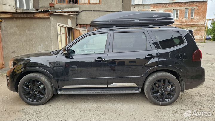 Автобокс на крышу Kia Mohave, 580 литров, карбон