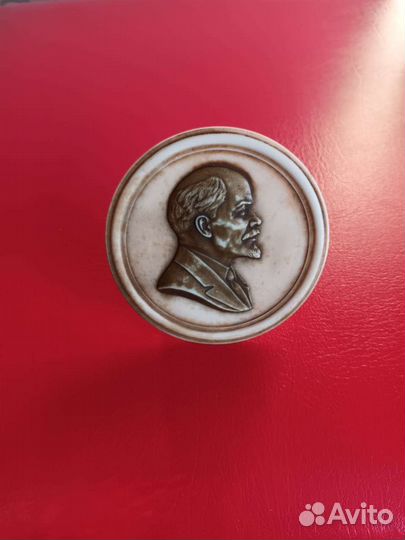 Эстамп ленин настольный пластиковый СССР