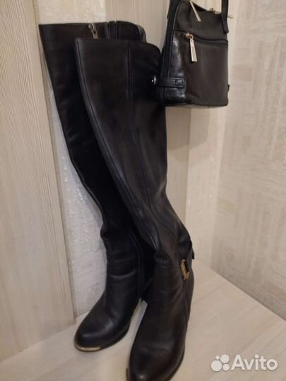 Сапоги ботфорты зимние