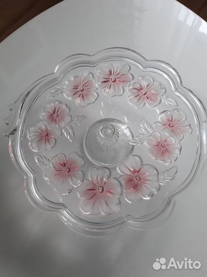 Блюдо для торта Walther glas Flower fancies Rose