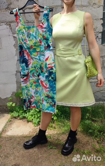 Сарафаны на лето Xs-S и сумка корзинка пакет 4 шт