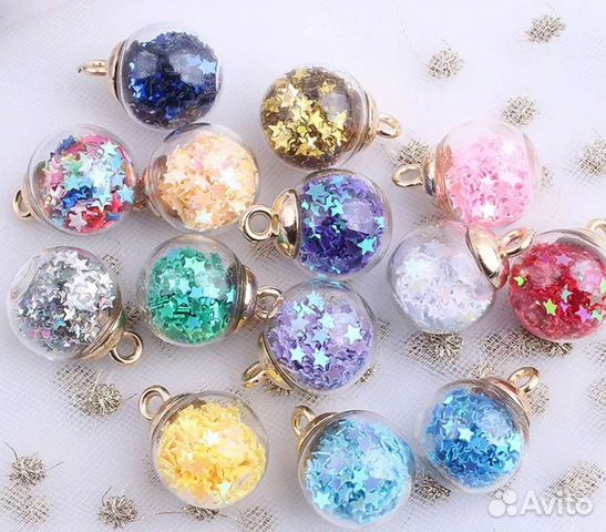 Подвески стеклянные фурнитура для рукоделия