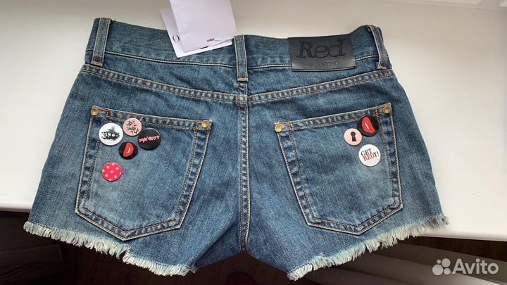 Джинсовые Шорты Valentino RED