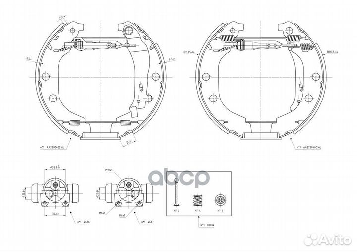 Колодки тормозные Re 16 114 505 80 eurorepar