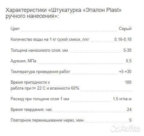 Штукатурка Эталон Plast, 25кг