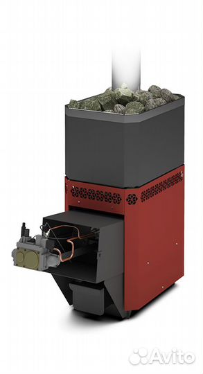 Печь банная газо-дровяная Русь 12 Л профи с агг13П