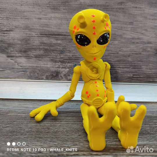 Игрушка инопланетянин 3д подвижная