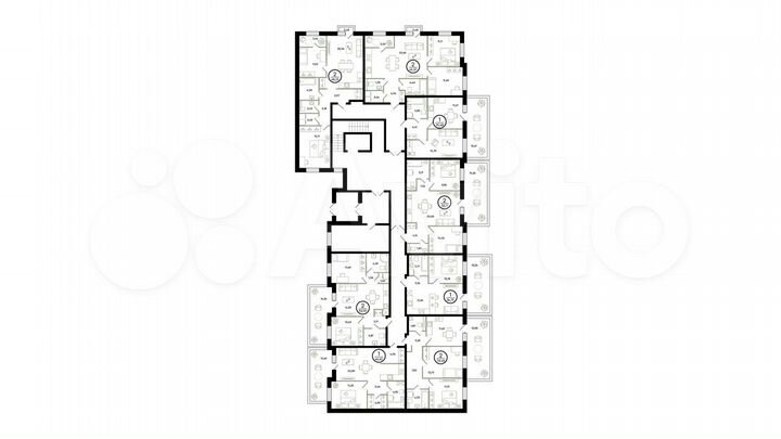1-к. квартира, 46,6 м², 1/4 эт.