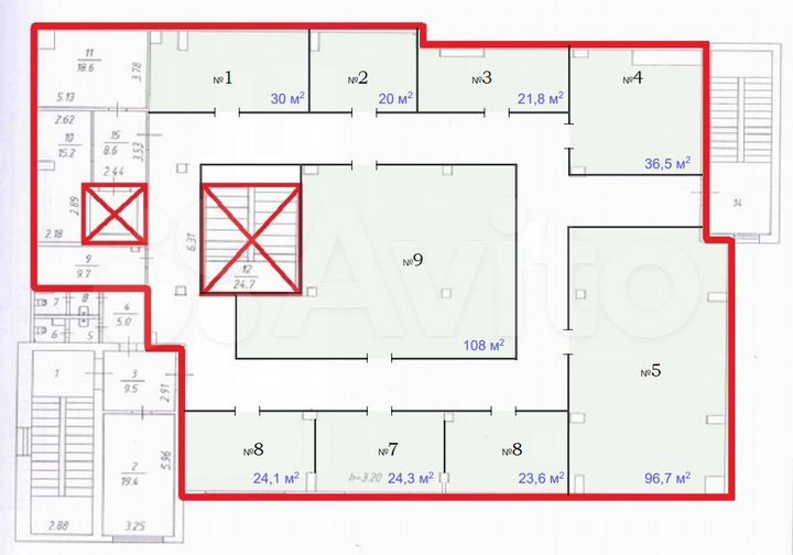 Свободного назначения, 30 м²