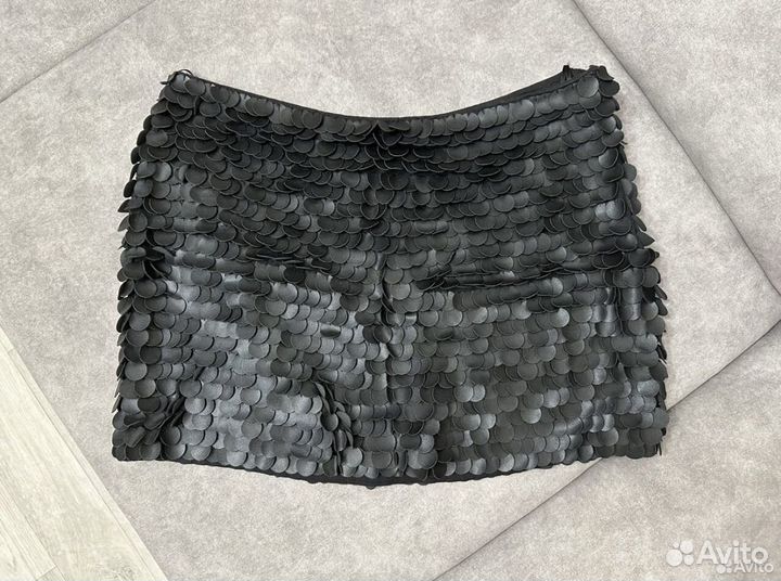Юбка с пайетками zara m