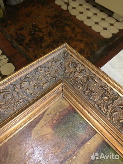 Старинный диптих, масло, родные рамы
