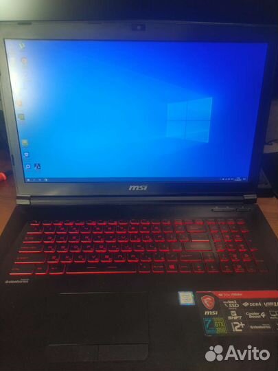 Игровой ноутбук msi gl72m 7rdx 17,3