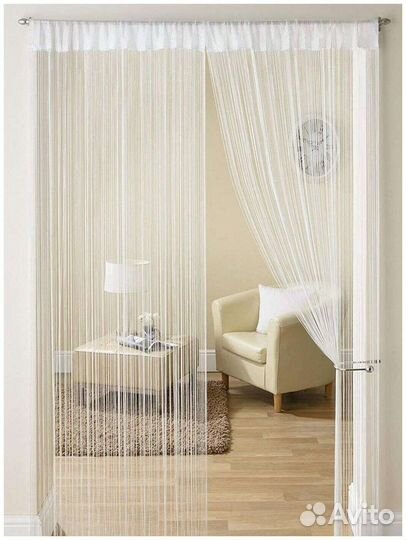 Штора нити кисея