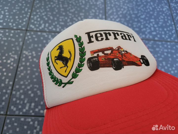 Винтажная кепка ferrari trucker hat 80s