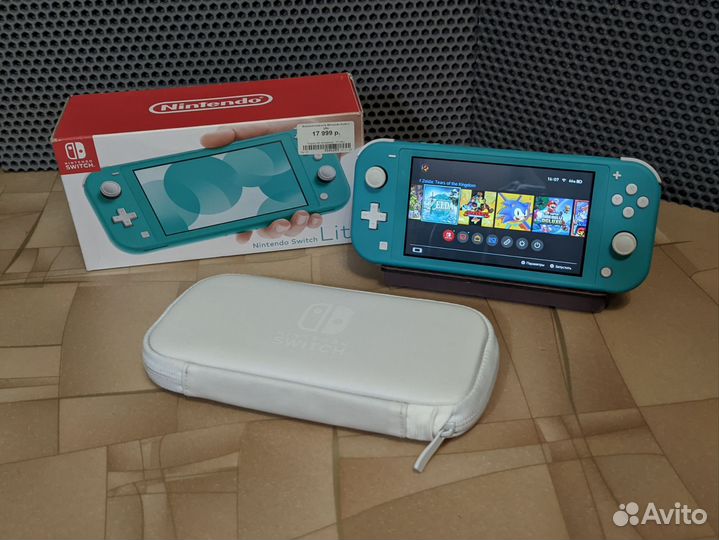 Прошитый Nintendo Switch Lite 64 Гб + игры