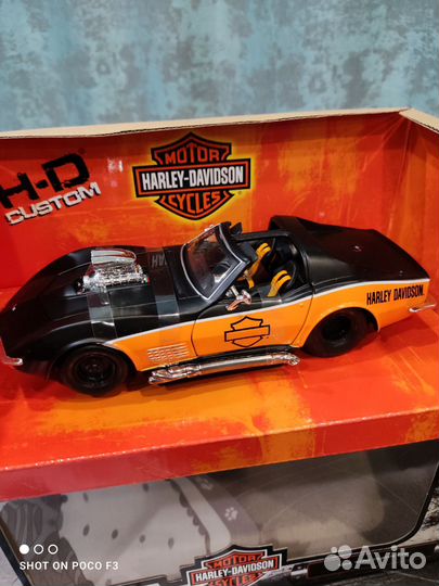 Модель Maisto 1:24 1970 Corvette Harley- Davidson