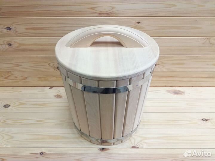 Кадка кедровая с гнетом и крышкой 10 л