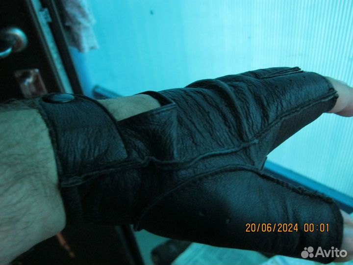 Перчатки мужские кожаные