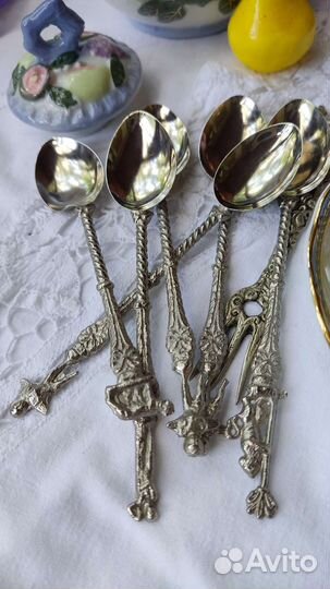 Набор десертных ложек, Италия, винтаж