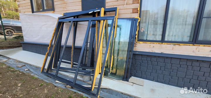 Раздвижные окна в алюм. Профиле