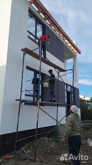 Фасадные работы,короед, утепление дома