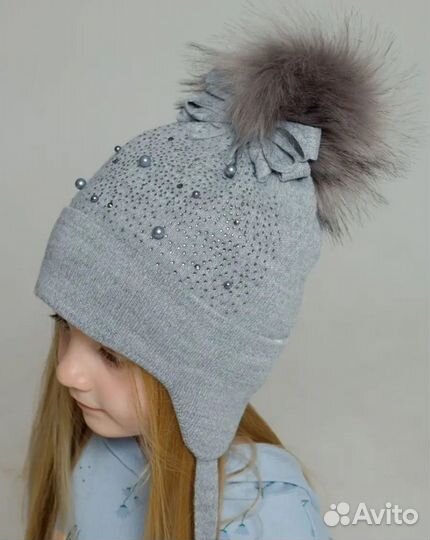 Теплая шапка вязаная