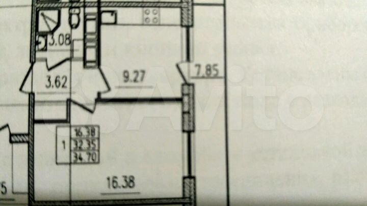 1-к. квартира, 32 м², 3/12 эт.