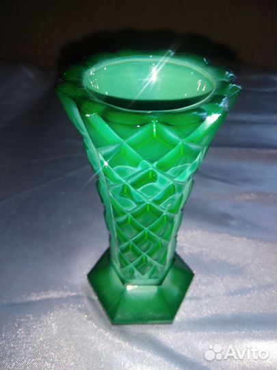 Шкатулка СССР из малахитового стекла