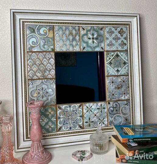 Зеркало в раме ручной работы, 50х50