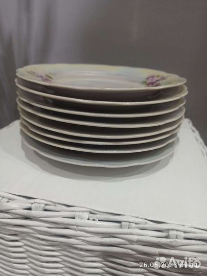 Десертные тарелки дулево гранатовый багульник 6 шт