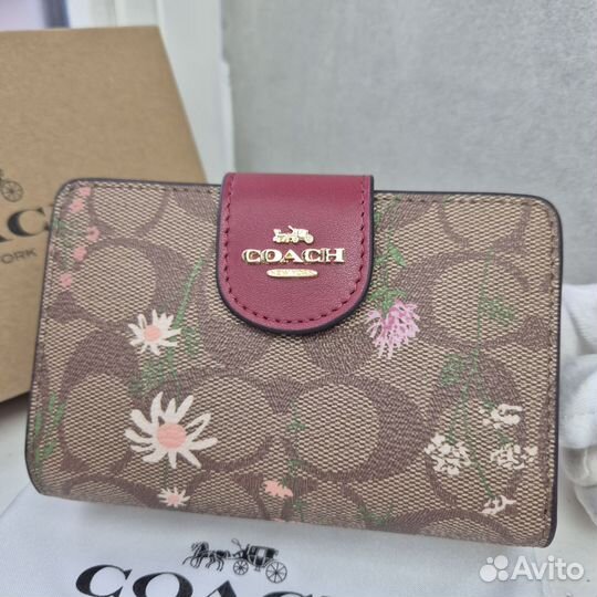 Кошелёк женский Coach кожаный новый люкс