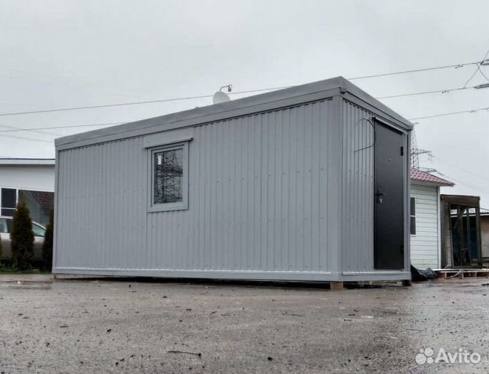 Складская бытовка, с воротами в торцевой стене, бк