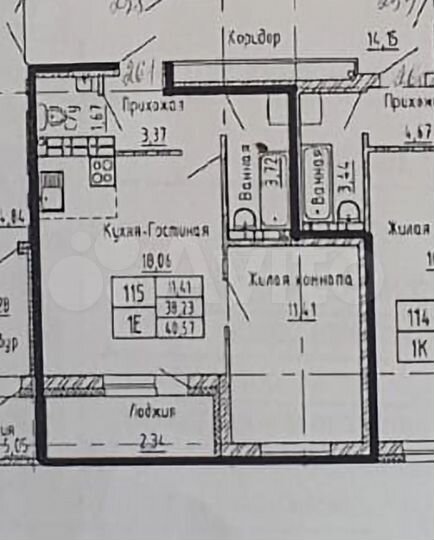2-к. квартира, 42 м², 17/18 эт.