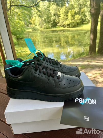 Nike Air Force 1'07 black low Оригинал Poizon