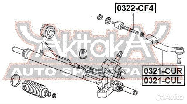 Наконечник рулевой тяги перед прав honda