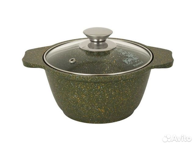 Кастрюля с антипригарным покрытием со стеклянной