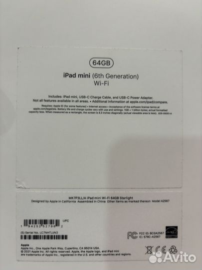 iPad mini 6 64gb wifi starlight