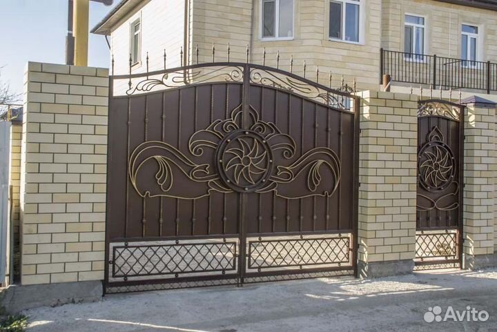Кованые ворота под ключ
