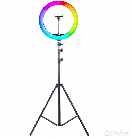 Селфи-лампа кольцевая RGB MJ33 со штативом (Новая)