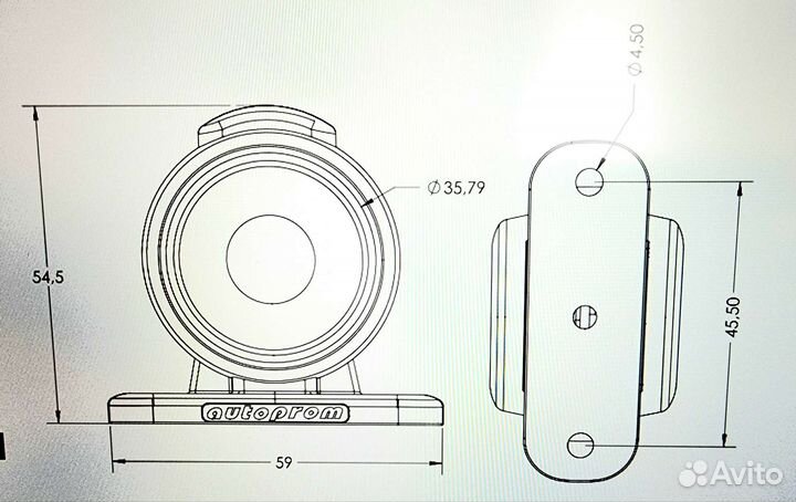 К-кт из 2шт 12/24в Неон Фонарь на Фуру 5 см