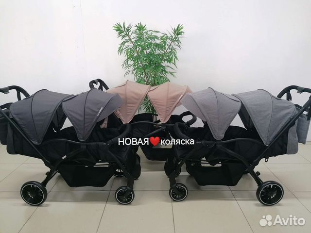 Коляска для двойни/погодок Luxmom T19 (паровозик)