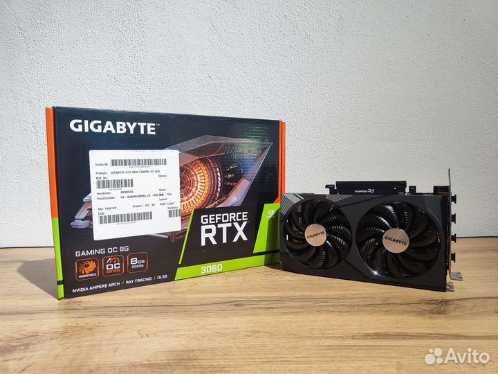 Видеокарта gigabyte GeForce RTX 3060 gaming OC 8GB