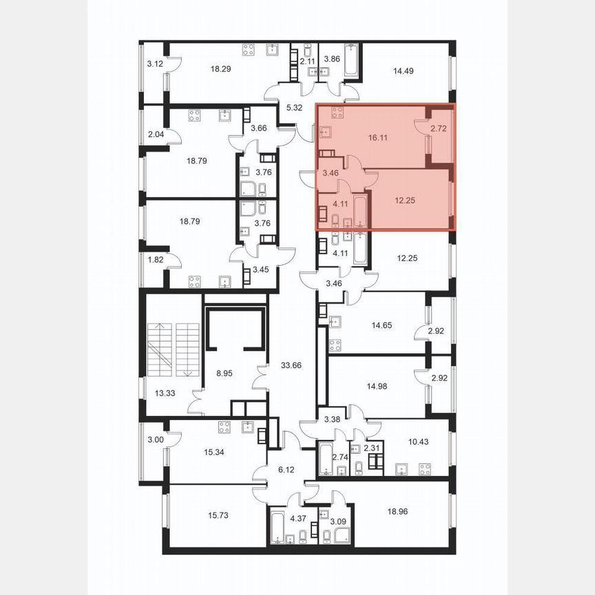 1-к. квартира, 37,3 м², 8/9 эт.