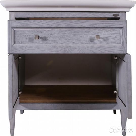 Тумба с раковиной ASB-Woodline Гранда 85 серая